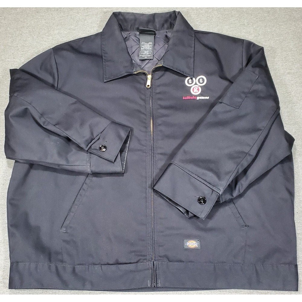 VTG Dickies X Telltale Games Eisenhower Jacket Men‎ 2XL Black Insulated Workwear